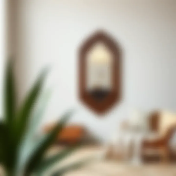 Accordion mirror enhancing a minimalist interior design