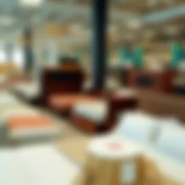 Variety of Bed Styles in a Furniture Store Variety of bed styles in a furniture store