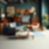 Stylish thrift store furniture arrangement