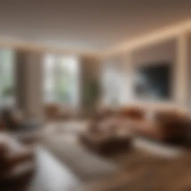 Transforming Spaces with Smart Lighting Modern living room illuminated with smart LED strip lights