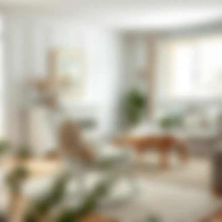 Elegant white rocking chair in a cozy living room setting