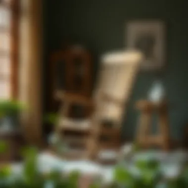 Sustainable materials used in the construction of the rocking chair