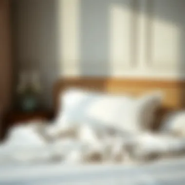 Luxurious cotton sheets displayed on a bed