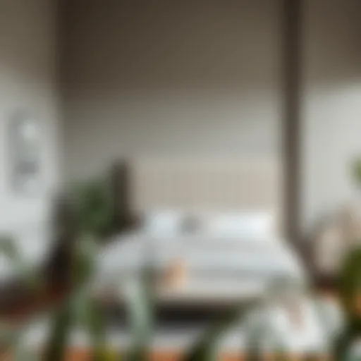 Elegant tall bed frame showcasing optimal height for comfort