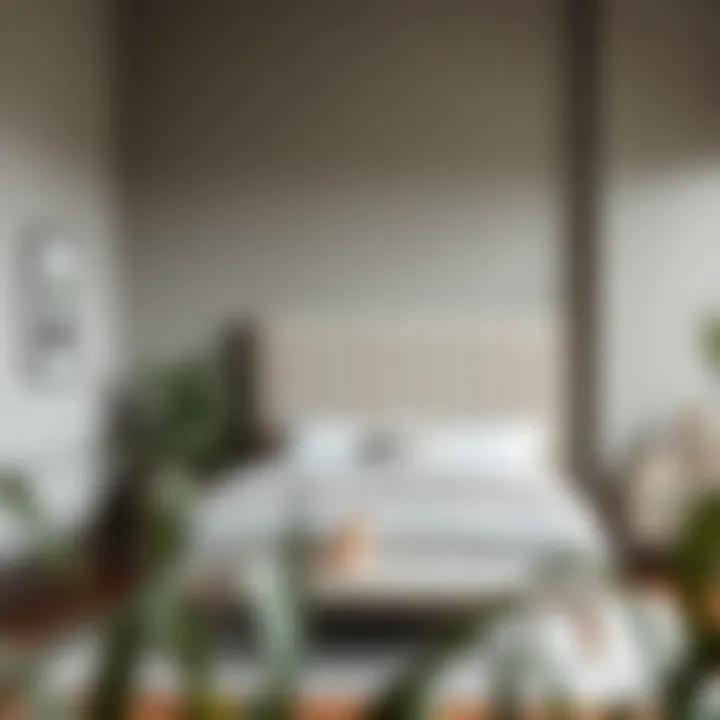 Elegant tall bed frame showcasing optimal height for comfort