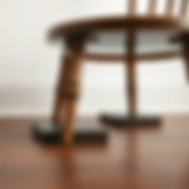 Elegant Coasters for Chair Protection Elegant coasters protecting wooden chair legs