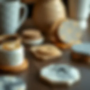 Diverse Coasters: Materials and Styles Variety of coasters showcasing different materials and styles