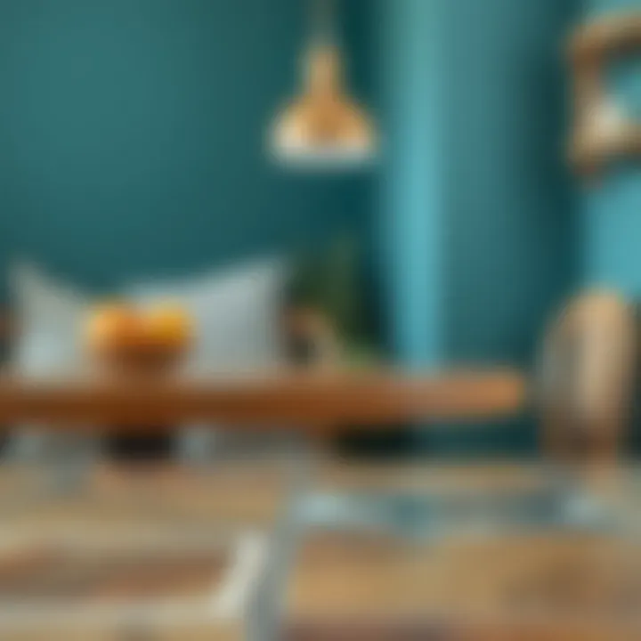 Close-up of materials used in breakfast nook tables