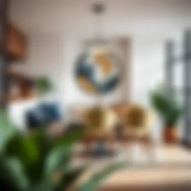 Trendy breakfast nook showcasing modern decor