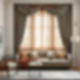 Elegant drapery styled in a modern living room