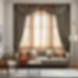 Elegant drapery styled in a modern living room