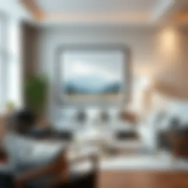 Modern Living Room with Poster Frame Elegant display of a 27 x 39 poster frame in a modern living room setting