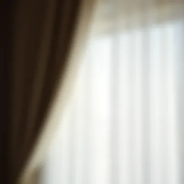 Close-up of fabric texture for window curtains