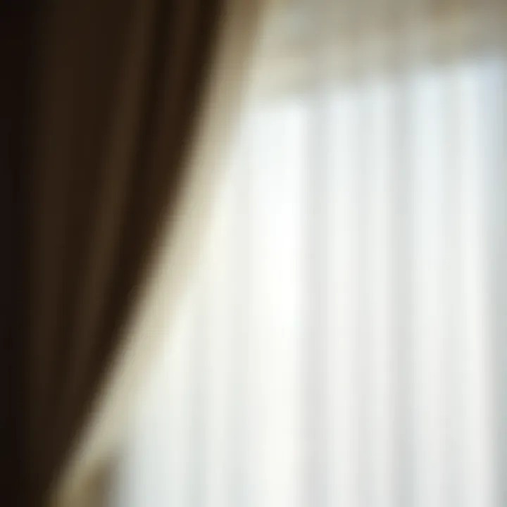 Close-up of fabric texture for window curtains