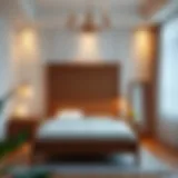 Elegant wooden single bedroom set showcasing minimalist design.