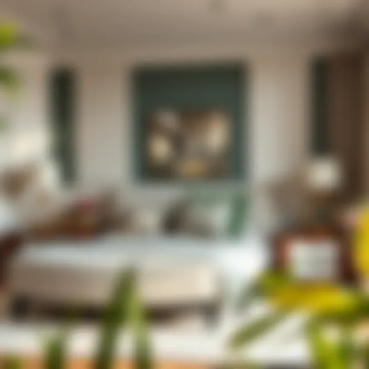 Luxurious fabric upholstery on a single bed with coordinating decor.