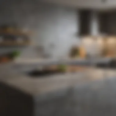 Contemporary Kitchen with Mixed Materials Contemporary kitchen showcasing mixed materials with concrete countertops