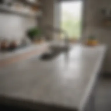 Eco-Friendly Installation of Concrete Look Countertop Eco-friendly concrete look countertop installation