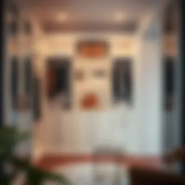 Elegant custom closet with innovative shelving