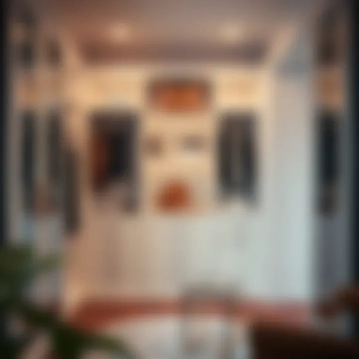 Elegant custom closet with innovative shelving