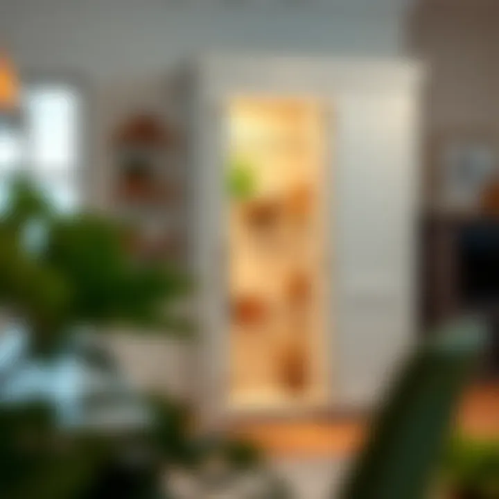 Customized standing pantry cabinet with unique features