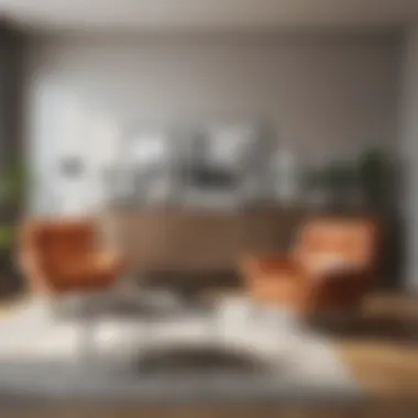 Exploring Digital Design Tools Virtual room design interface showcasing various furniture options