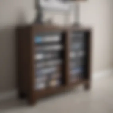 Space-Saving Cabinet for Media Organization Compact multi-functional DVD and Blu-ray storage solution for limited spaces