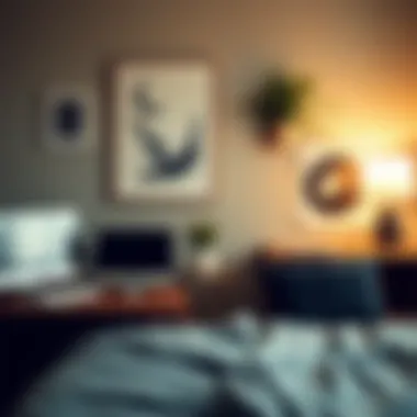 Chic wall art for personalized study environment