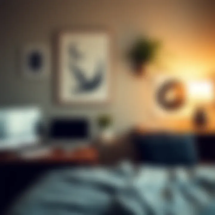 Chic wall art for personalized study environment