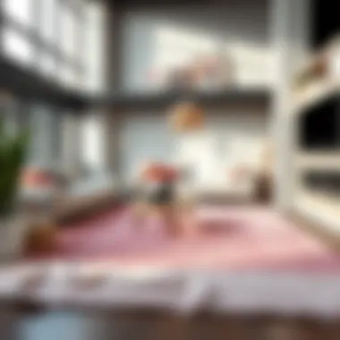 The Elegance of Pink Rugs in Contemporary Spaces A beautifully designed pink rug enhancing a modern living room