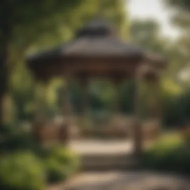 Elegant Gazebo in Garden Elegant gazebo design in a serene garden setting