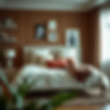 Affordable queen size bed set displayed in a cozy setting