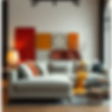 Diverse fabric options for sectionals displayed creatively