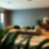 Stylish sectional sofa in a modern living room setting