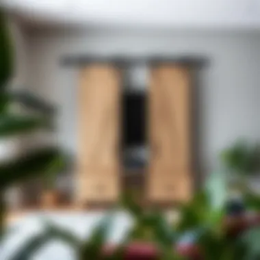 Customized barn door TV stand showcasing different finishes