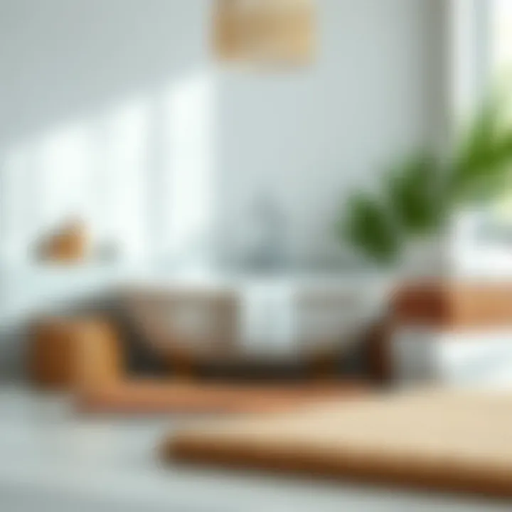 Maintenance tips for bath mats displayed in an organized manner