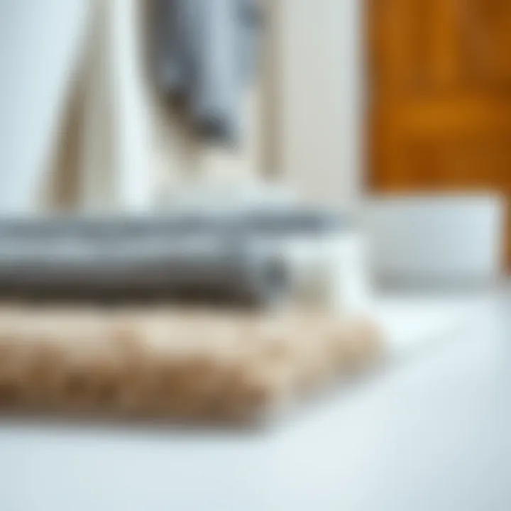 Variety of material samples for bath floor mats showcasing versatility