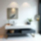 Elegant bathroom countertop design showcasing a sleek surface