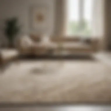 Collection of Beige Modern Rugs in Stylish Setup Variety of beige modern rugs displayed in a stylish interior