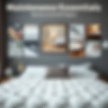 Maintenance Essentials Collage of care tips for maintaining memory foam bed toppers