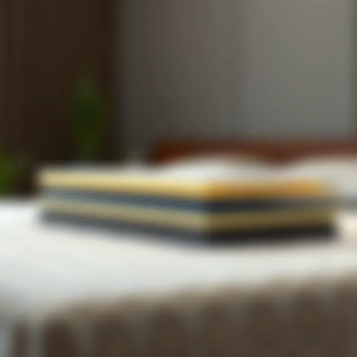 Innovative Design Illustration of the layered structure of a memory foam bed topper