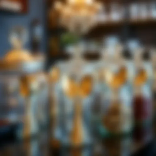 Elegant display of bulk glass jars with spoons