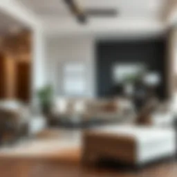 Elegant Copenhagen furniture arrangement showcasing Scandinavian design aesthetics in a modern Houston home.