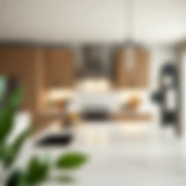 A beautifully installed laminate countertop in a contemporary kitchen