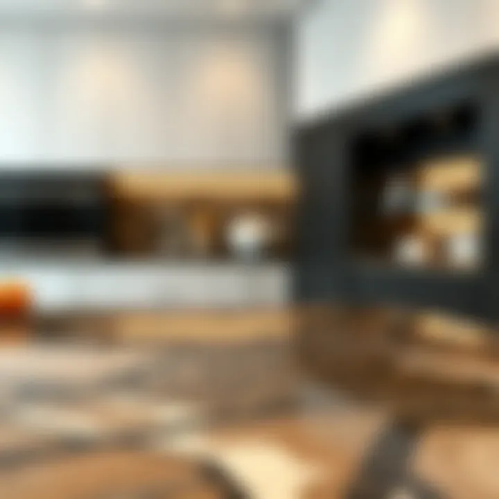 Modern laminate countertop design showcasing intricate patterns