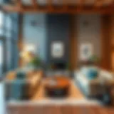 Contemporary living room showcasing eclectic furniture styles