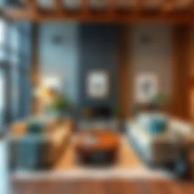 Contemporary living room showcasing eclectic furniture styles