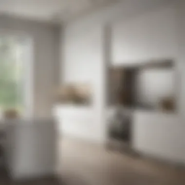 Sleek Modern Kitchen Cabinets Modern kitchen featuring sleek 36-inch high cabinets with a minimalist design