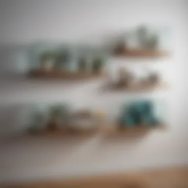 Artistic Display on Floating Cube Shelves Floating cube shelves displaying decorative items