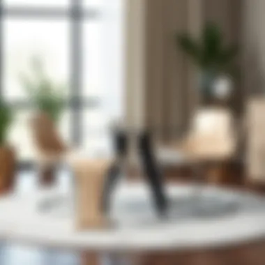 Sleek Modern Design of a Four Piece Table Set Modern four piece table set showcasing sleek design